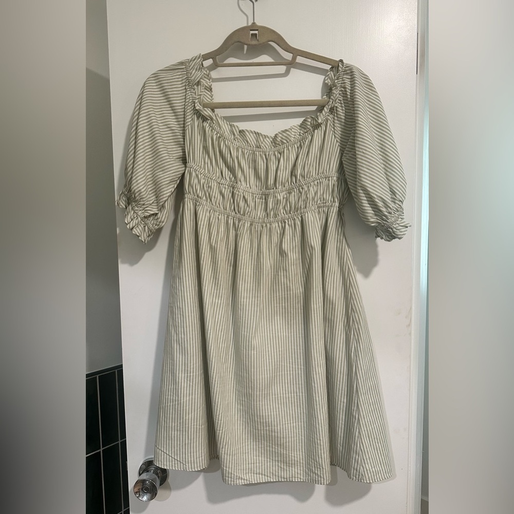 Sabo Skirt Cream Striped Mini Dress